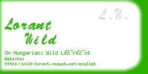 lorant wild business card